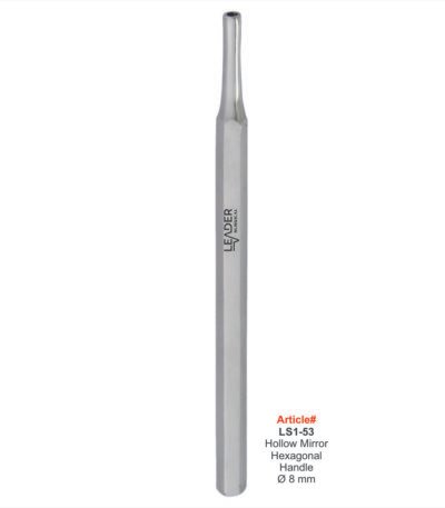 Dental mirror handle hollow hexagonal stainless steel autoclavable lightweight ergonomic oral examination instrument