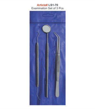 Dental examination set stainless steel complete diagnostic kit mirror probe tweezers autoclavable instruments