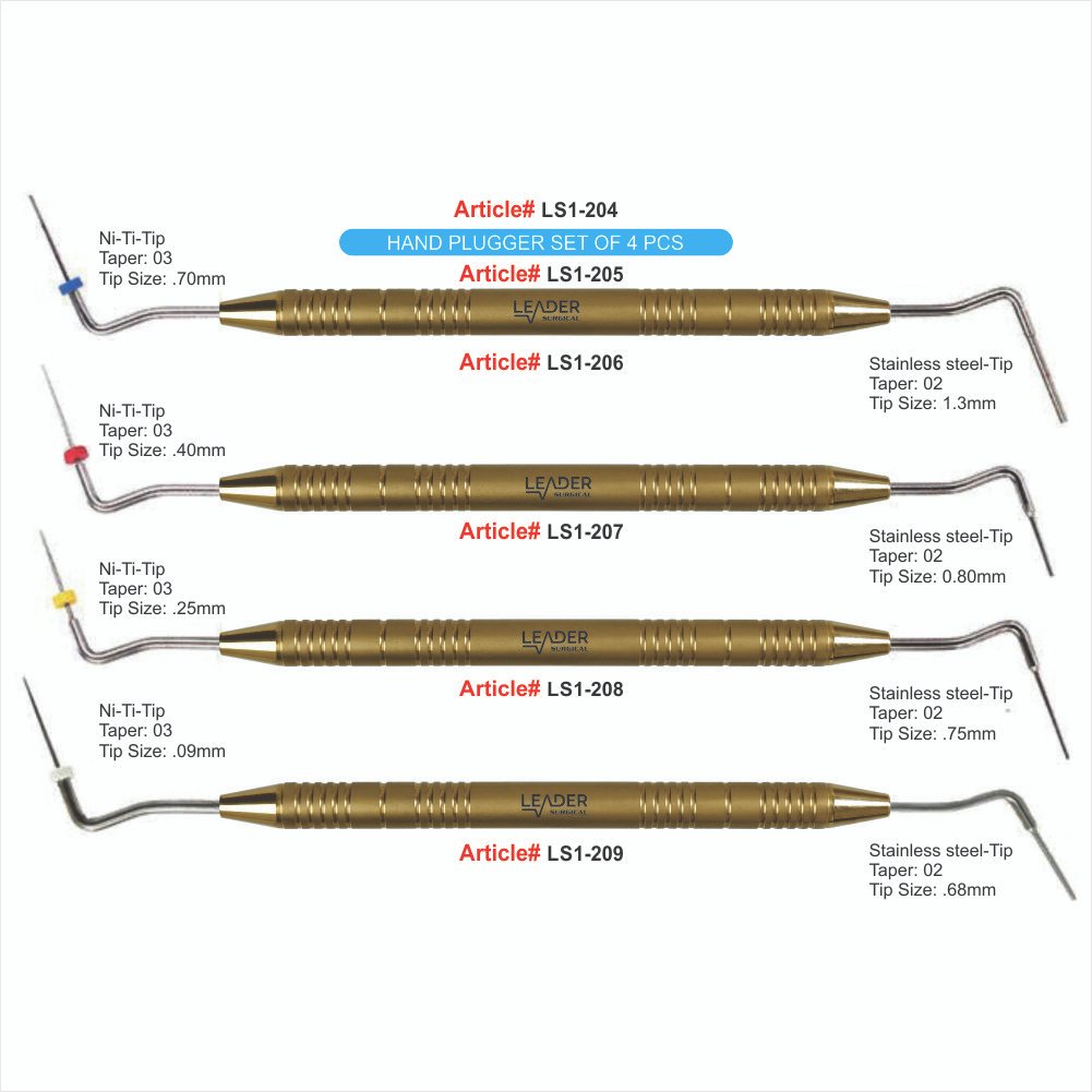 LS1-204 HAND PLUGGER SET OF 4 PCS Hand Plugger Set Of 4 Pcs - Image 1
