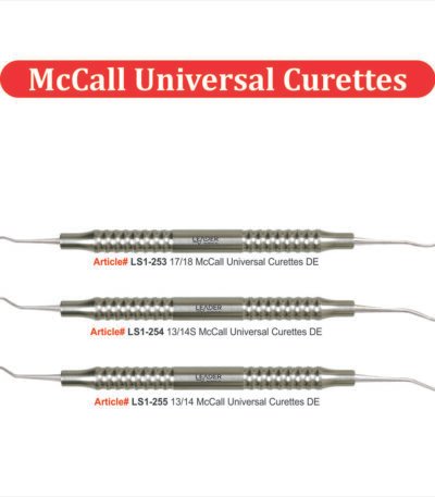McCall universal curettes stainless steel autoclavable subgingival scaling root planing periodontal debridement instrument