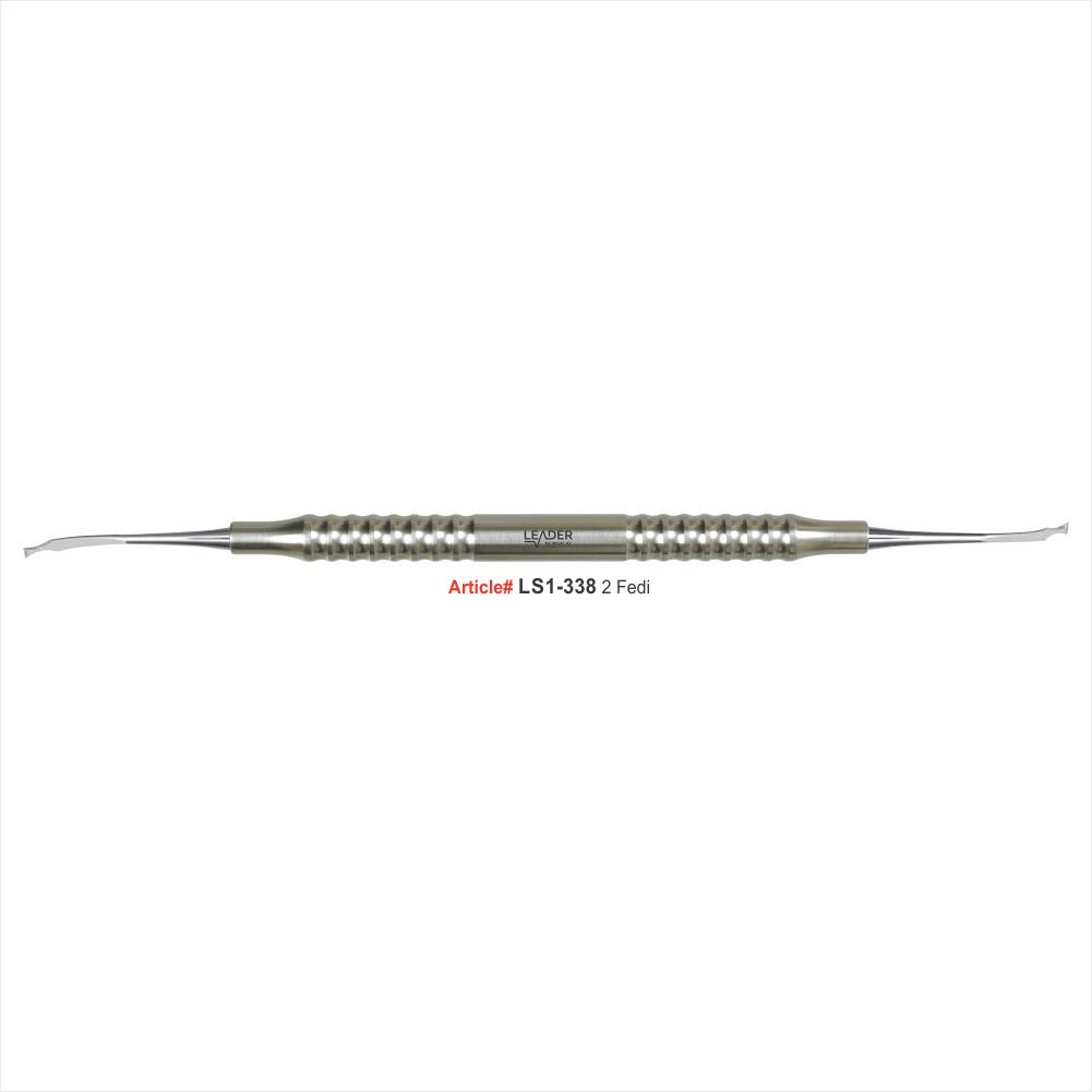Fedi Periodontal Chisel #2 Stainless Steel Oral Surgical Tool | Leader Surgical Fedi periodontal chisel #2 stainless steel autoclavable interdental osseous contouring bone reshaping periodontal surgical instrument