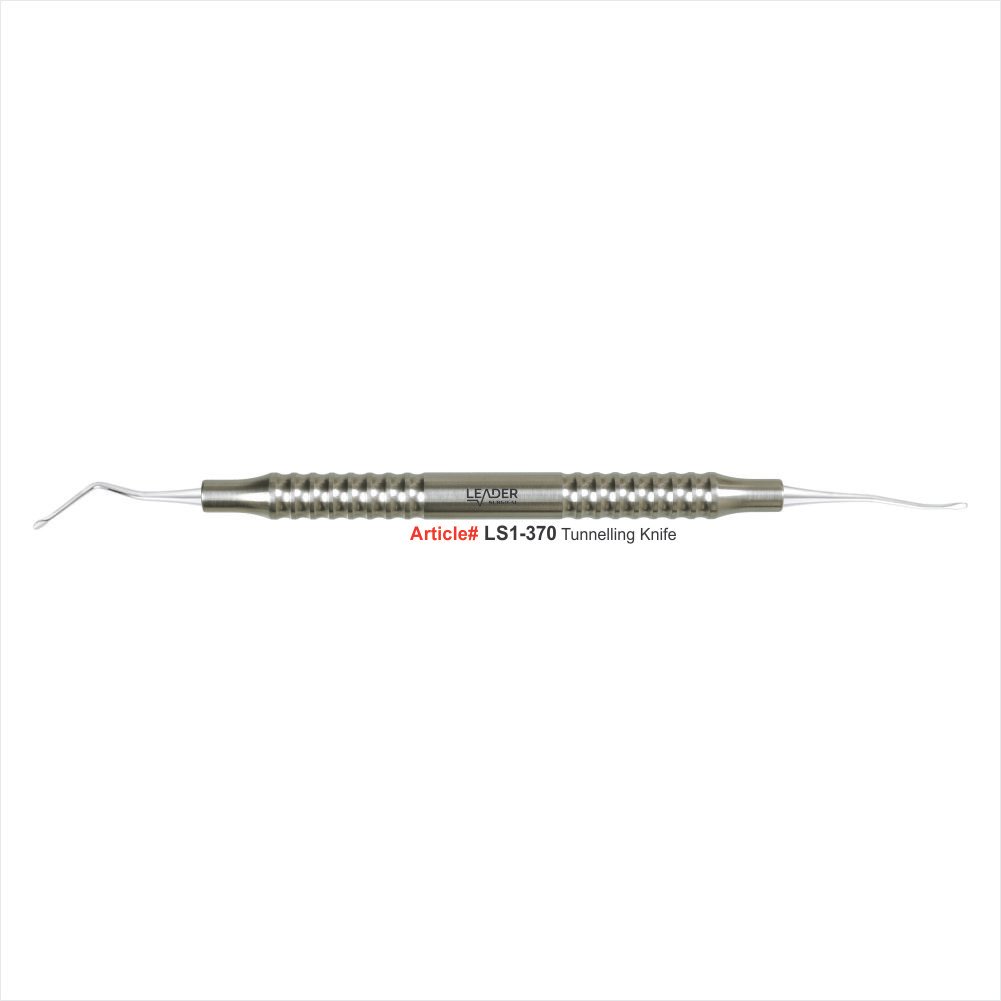 Tunnelling Knife Fig.2 Stainless Steel Periodontal Surgical Tool | Leader Surgical Tunnelling knife Fig.2 stainless steel autoclavable minimally invasive tunnel technique subperiosteal soft tissue graft periodontal surgical instrument