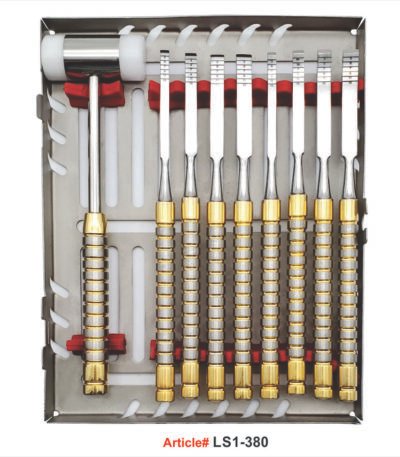 surgical bone chisels set stainless steel autoclavable osseous contouring bone splitting osteotomy oral surgical instrument kit