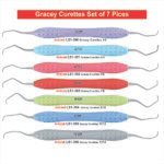 Gracey curettes set of 7 stainless steel autoclavable area specific periodontal subgingival scaling root planing instrument kit