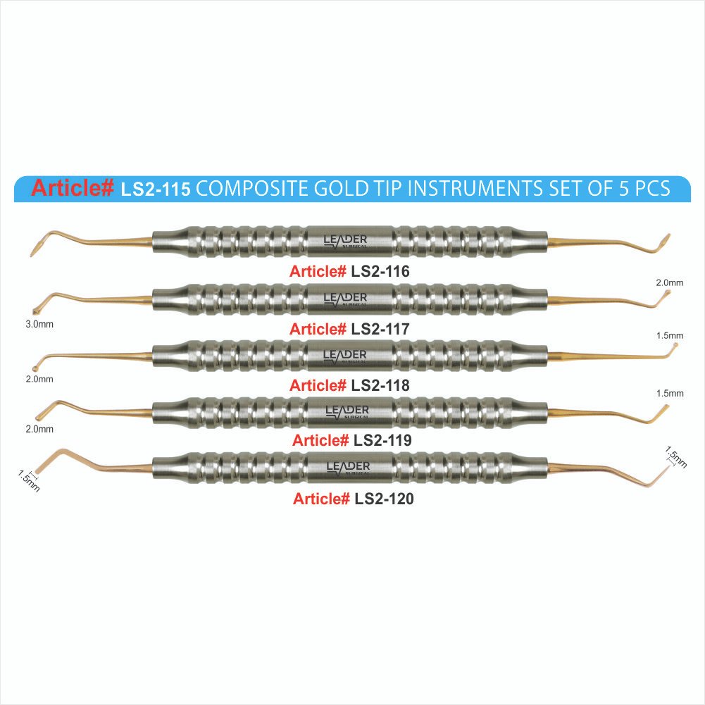 LS2-115 COMPOSITE GOLD TIP INSTRUMENTS SET OF 5 PCS Composite Gold Tip Instruments Set of 5 Pcs - Image 1