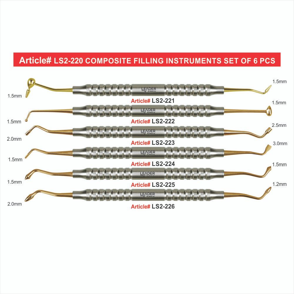 LS2-220 COMPOSITE FILLING INSTRUMENTS SET OF 6 PCS Composite Filling Instruments Set of 6 Pcs - Image 1