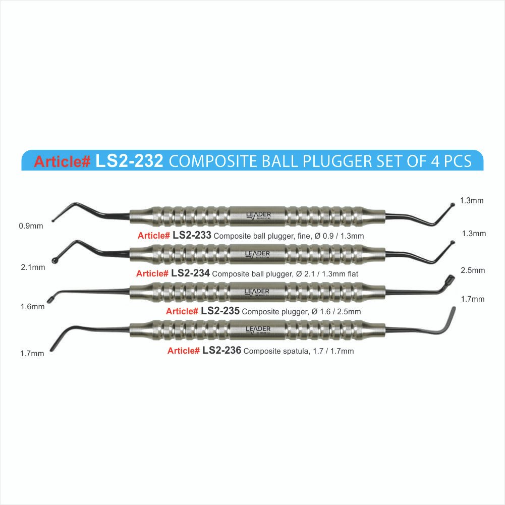 LS2-232 COMPOSITE BALL PLUGGER SET OF 4 PCS Composite Ball Plugger Set of 4 Pcs - Image 1
