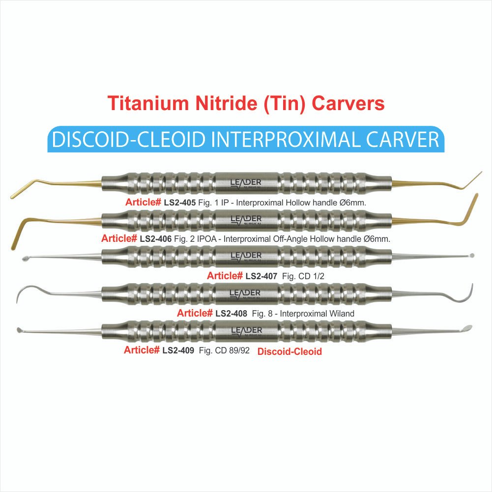 LS2-405 TO LS2-409 DISCOID-CLEOID INTERPROXIMAL CARVER SET Discoid-Cleoid Interproximal Carver - Image 1