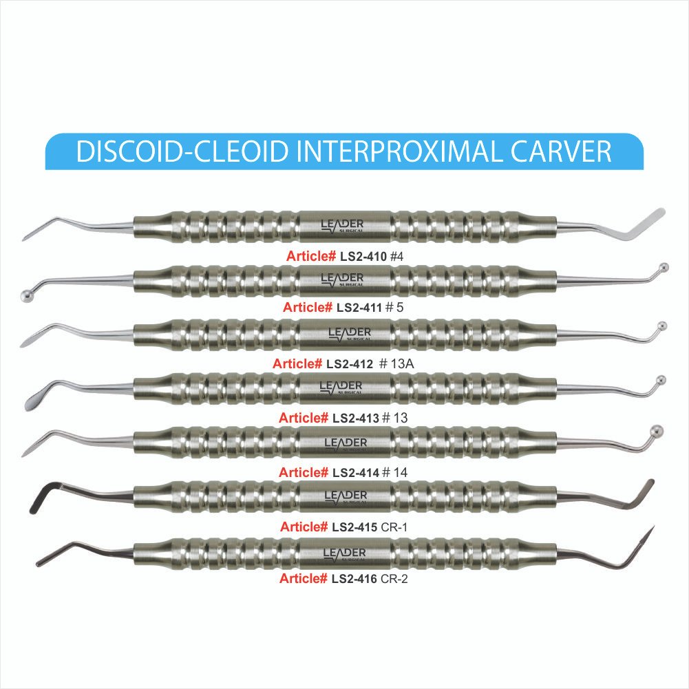 LS2-410 TO LS2-416 DISCOID-CLEOID INTERPROXIMAL CARVER SET Discoid-Cleoid Interproximal Carver - Image 1