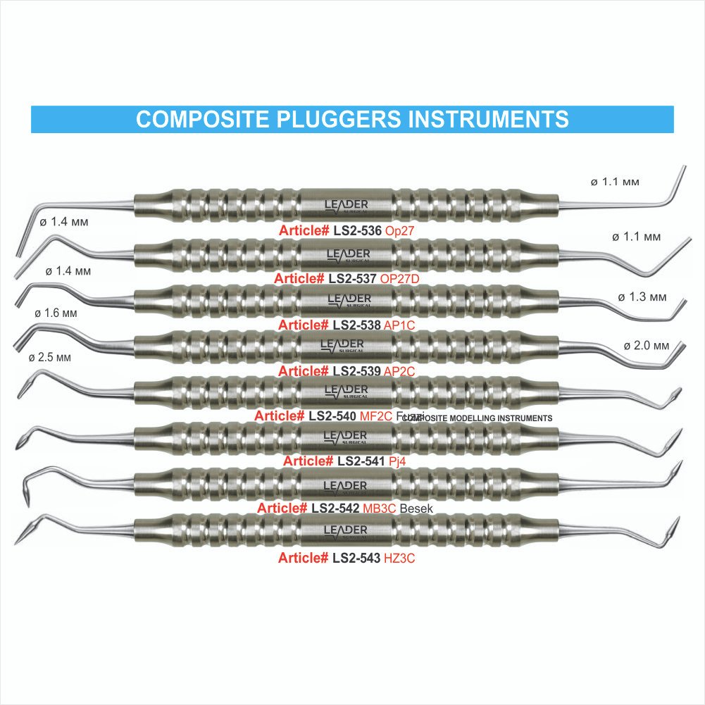 LS2-536 TO LS2-543 COMPOSITE PLUGGERS INSTRUMENTS SET Composite Pluggers Instruments - Image 1