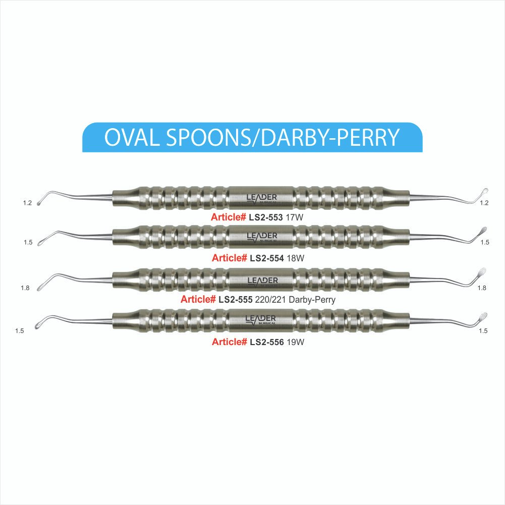 LS2-553 TO LS2-556 OVAL SPOONS - DARBY PERRY set Filling Oval Spoons/Darby-Perry - Image 1