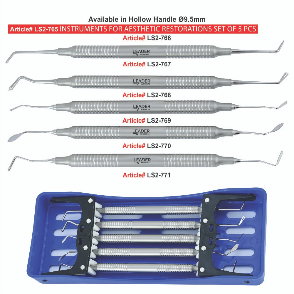 LS2-765 INSTRUMENTS FOR AESTHETIC RESTORATIONS SET OF 5 PCS Instruments for Aesthetic Restorations Set of 5 Pcs - Image 1