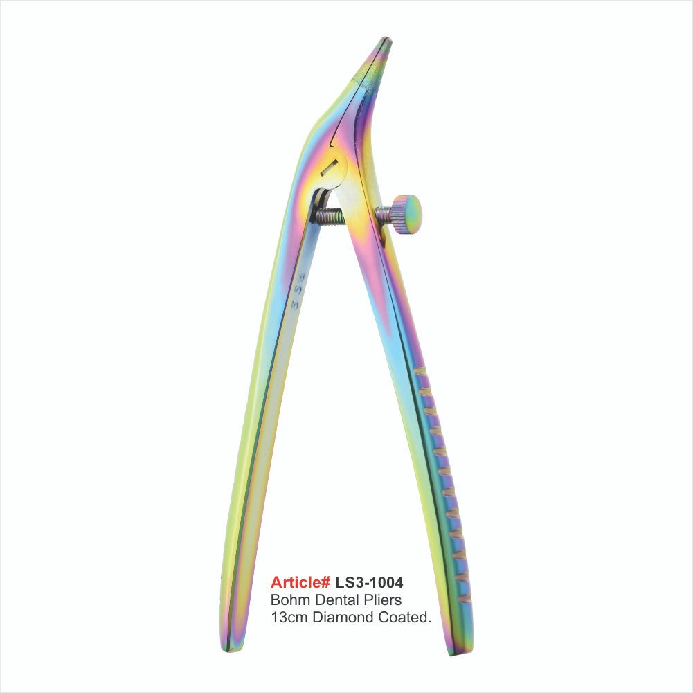 LS3-1004 Bohm Dental Pliers 13cm Diamond Coated. - Image 1