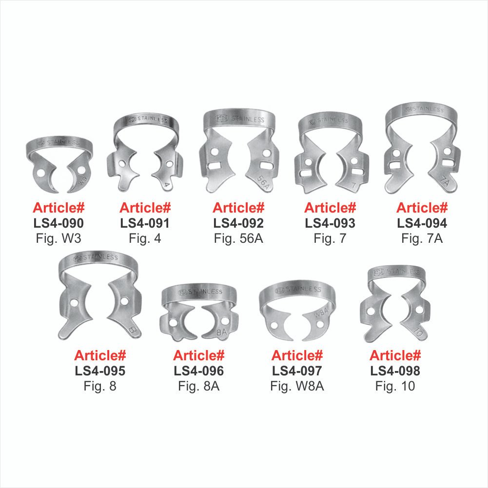 LS4-090 TO LS4-098 Rubber Dam Clamps - Image 1