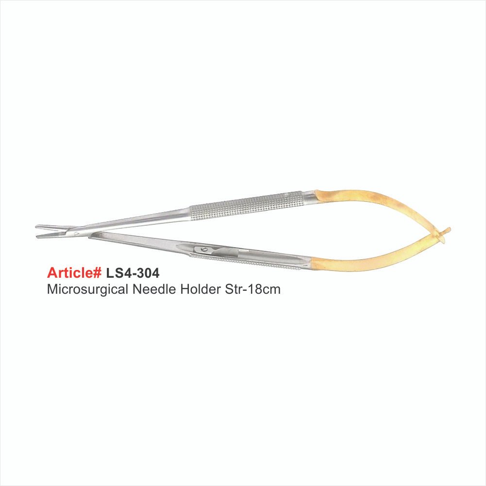 LS4-304 Microsurgical Needle Holder Str-18cm - Image 1