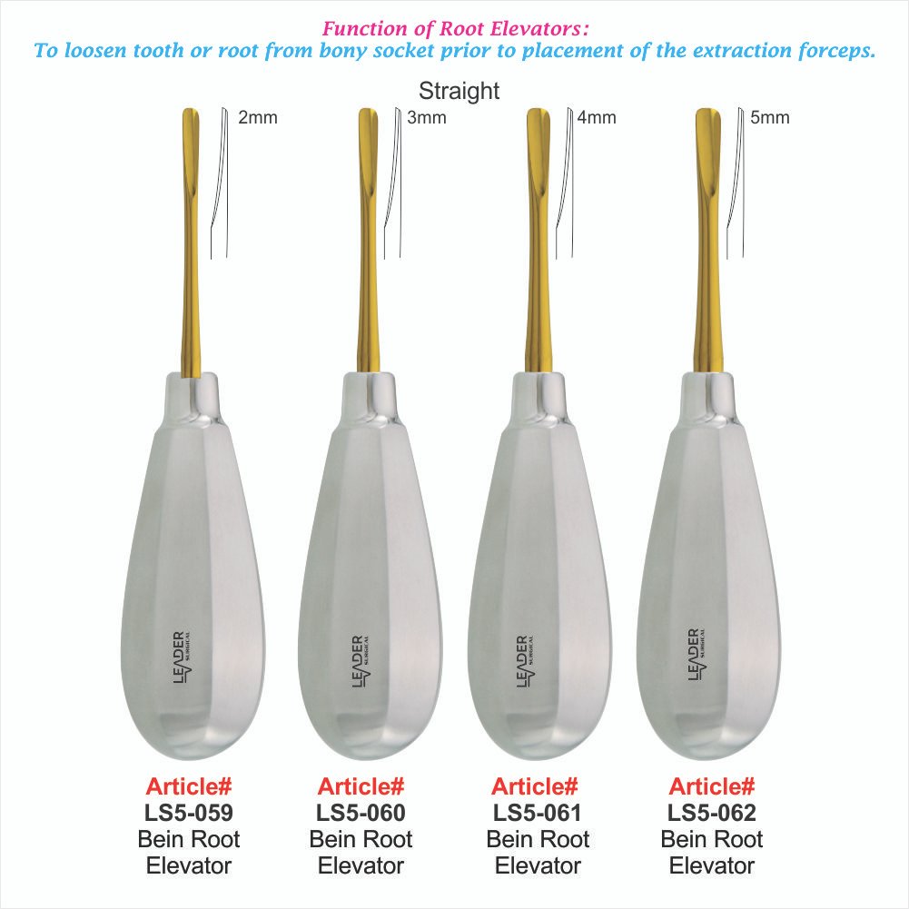 LS5-059 TO LS5-062 Function of Root Elevators Bein Root Elevator Golden - Image 1