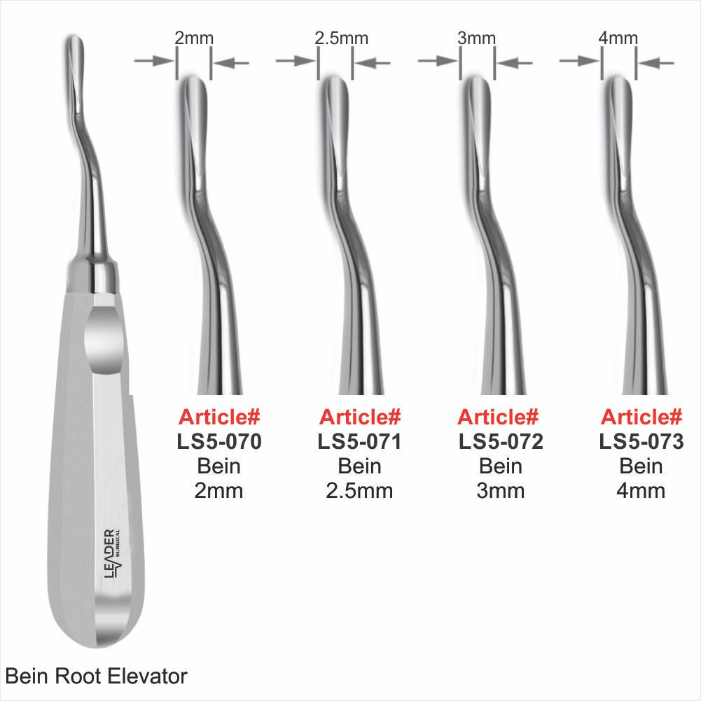 LS5-070 TO LS5-073 Bein Root Elevator Silver - Image 1