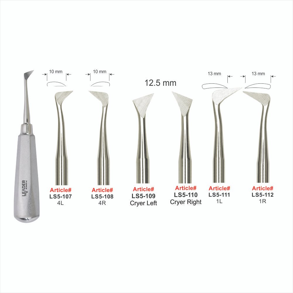 LS5-107 TO LS5-112 Medtum Cryer Root Elevators set - Image 1