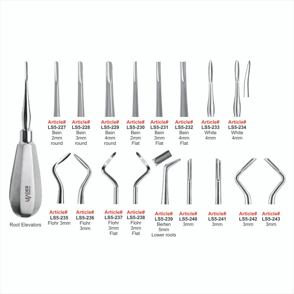 LS5-227 TO LS5-243 Root Elevators Set - Image 1