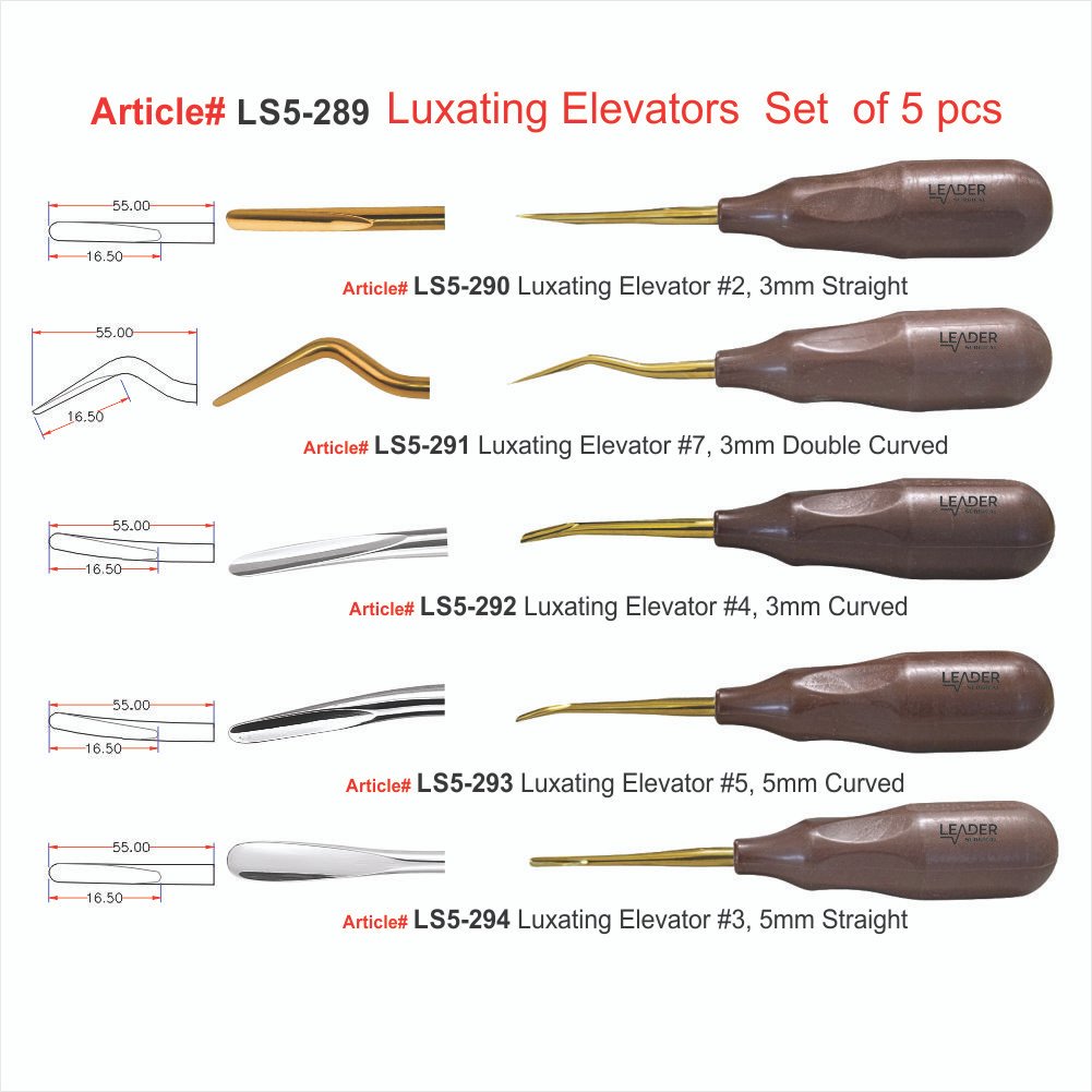 LS5-289 TO LS5-294 Luxating Elevators Set of 5 pcs Luxating Elevators Set of 5 pcs - Image 1