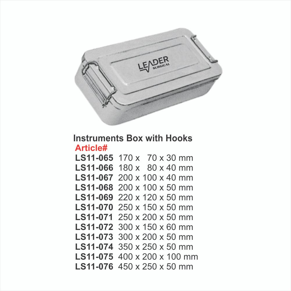 LS11-065 TO LS11-076 Instruments Box with Hooks Instruments Box with Hooks - Image 1