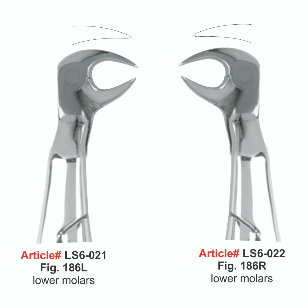 LS6-021 TO LS6-022 lower molars Extracting Forceps - Image 1