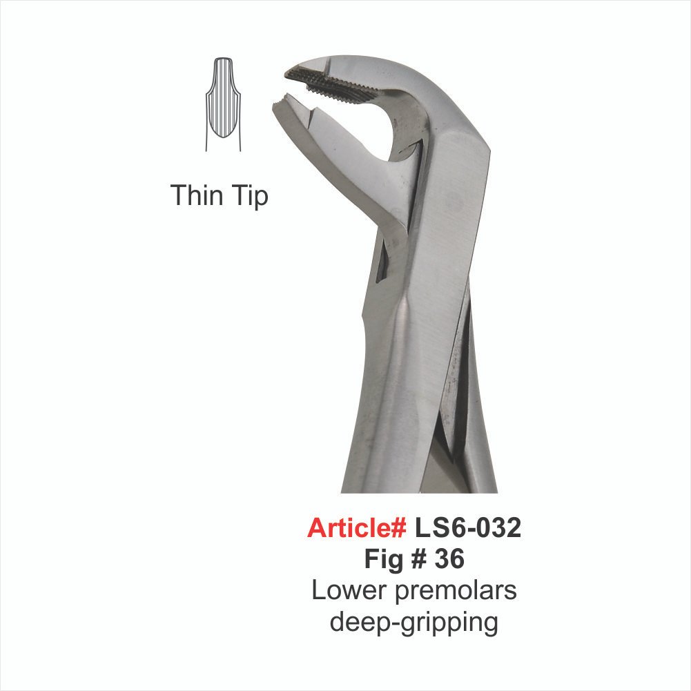 LS6-032 Lower premolars deep-gripping Extracting Forceps - Image 1