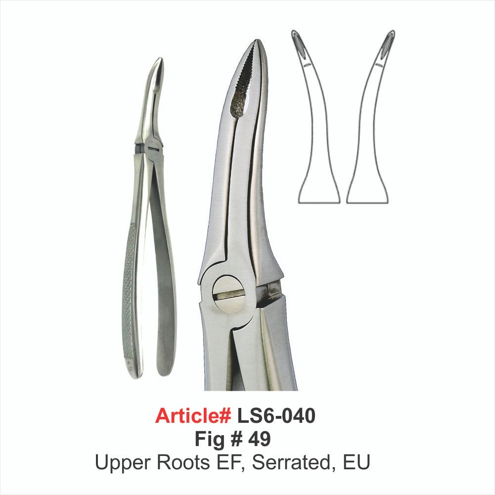 LS6-040 Upper Roots EF, Serrated, EU Extracting Forceps - Image 1