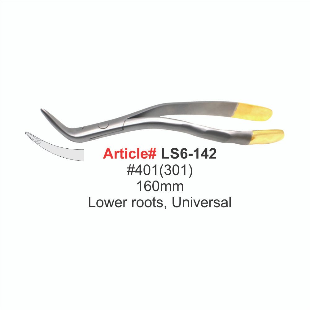 LS6-142 #401(301) 160mm Lower roots, Universal Extracting Forceps - Image 1