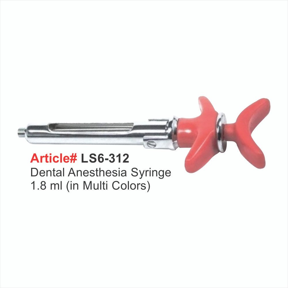 LS6-312 Dental Anesthesla Syringe (Red) - Image 1