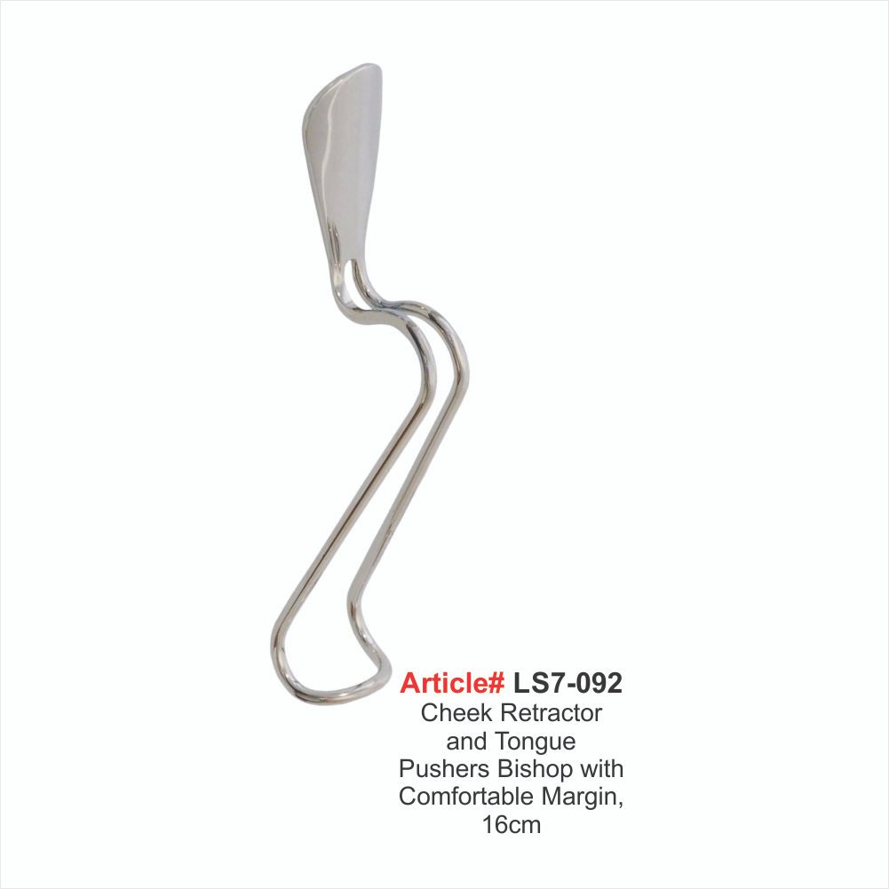 LS7-092 Cheek Retractor and Tongue Pushers Bishop with Comfortable Margin, 16cm - Image 1