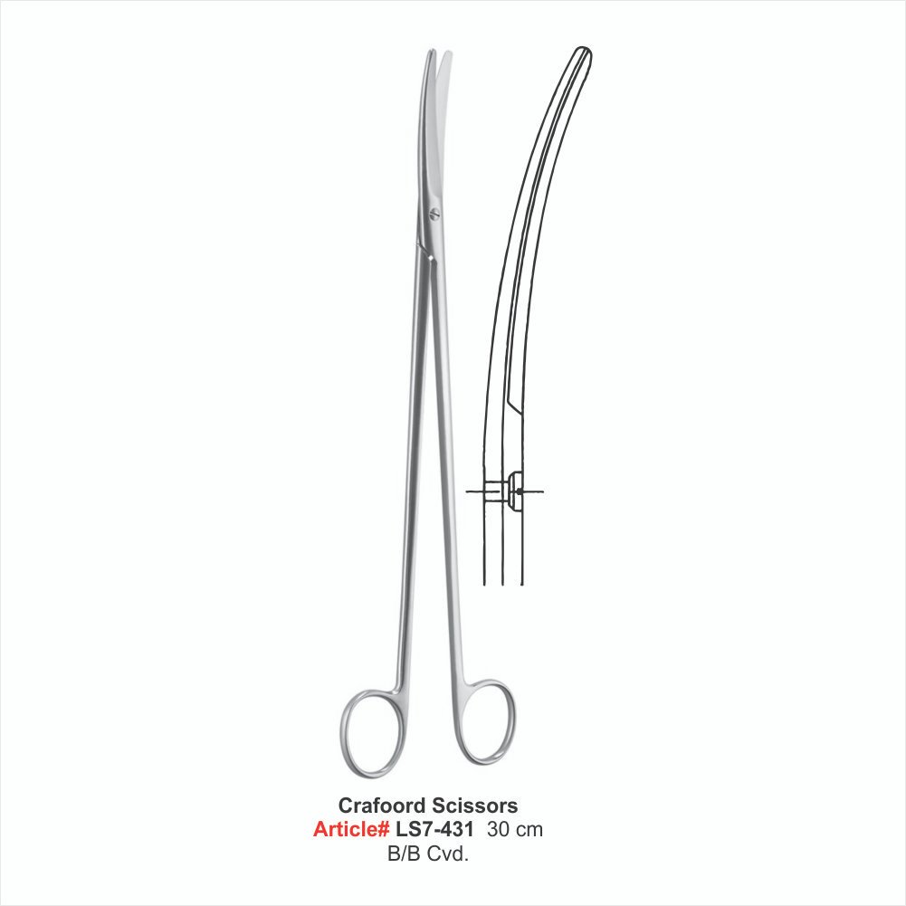 LS7-431 Crafoord Scissors 30 cm B/B Cvd. - Image 1