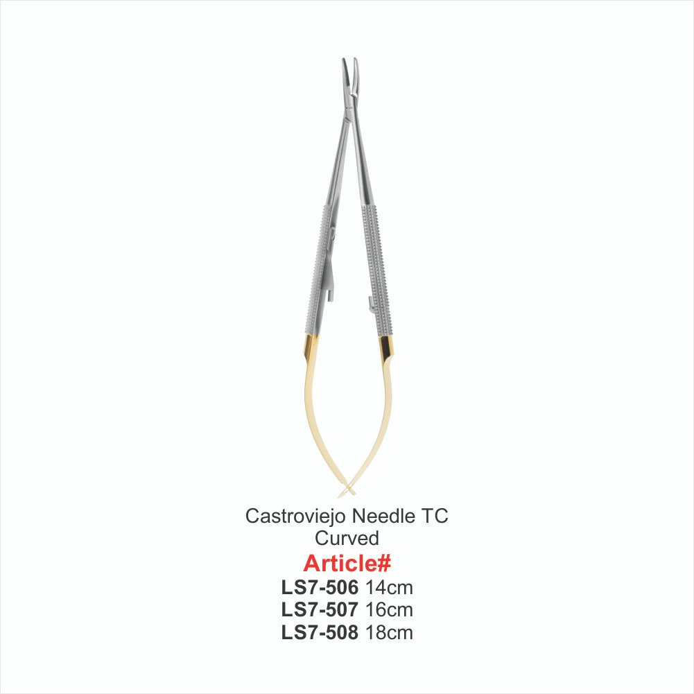 LS7-506 TO LS7-508 Castroviejo Needle TC Curved Scissors - Image 1