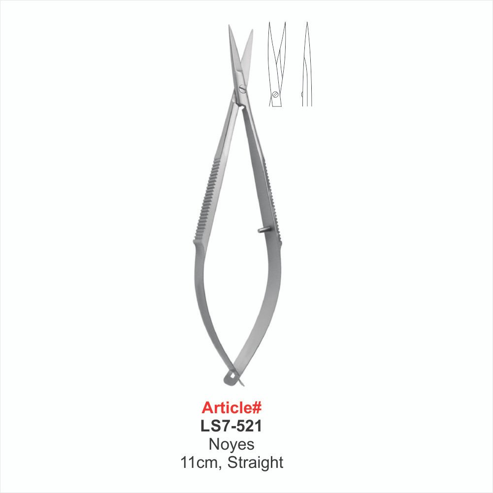 LS7-521 Noyes 11cm, Straight Scissors - Image 1