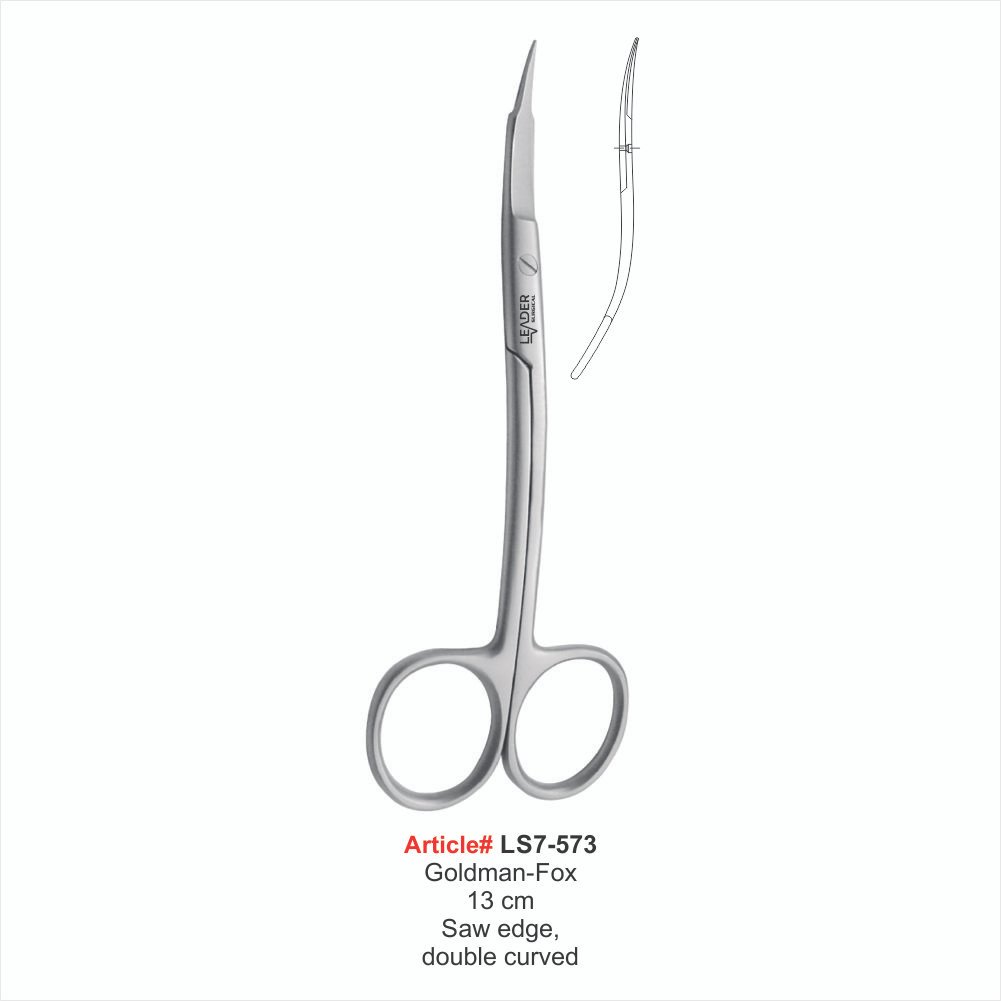 LS7-573 Goldman-Fox 13 cm Saw edge, double curved - Image 1