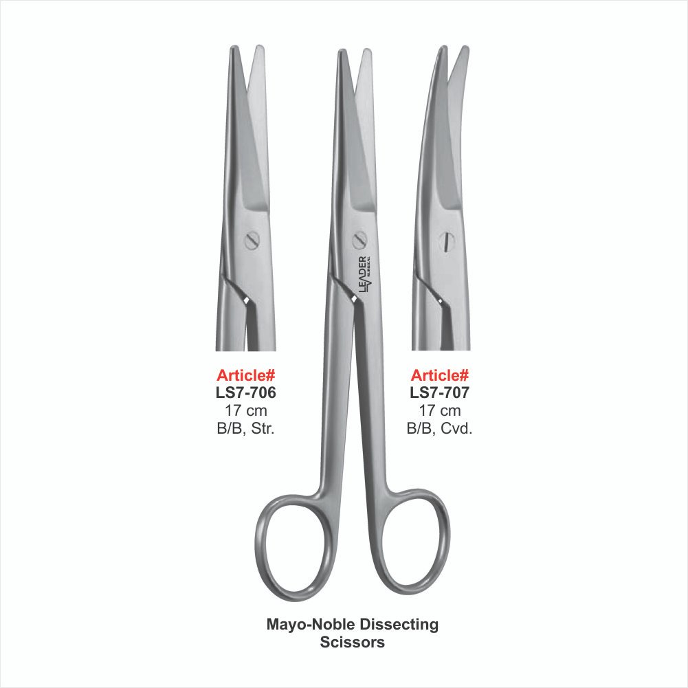 LS7-706 TO LS7-707 Mayo-Noble Dissecting Scissors 17 cm B/B, Str. - Image 1