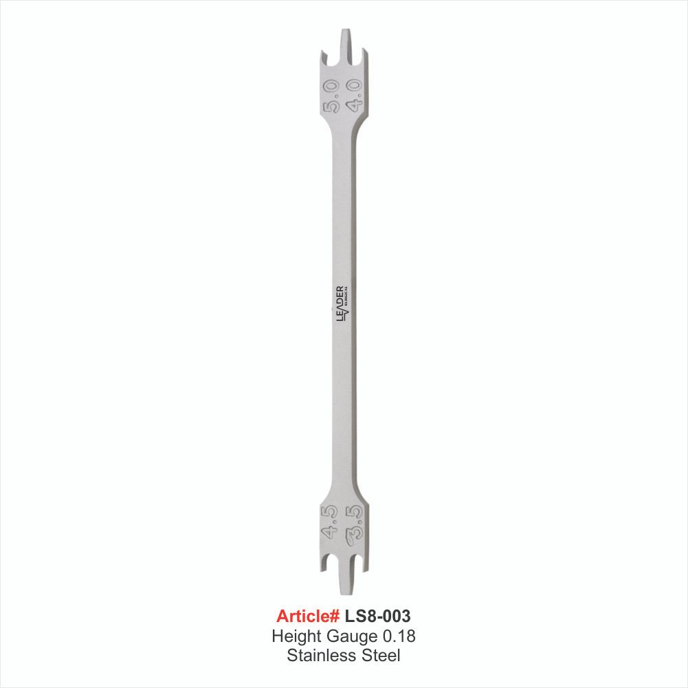 LS8-003 Helght Gauge 0.18 Stainless Steel - Image 1