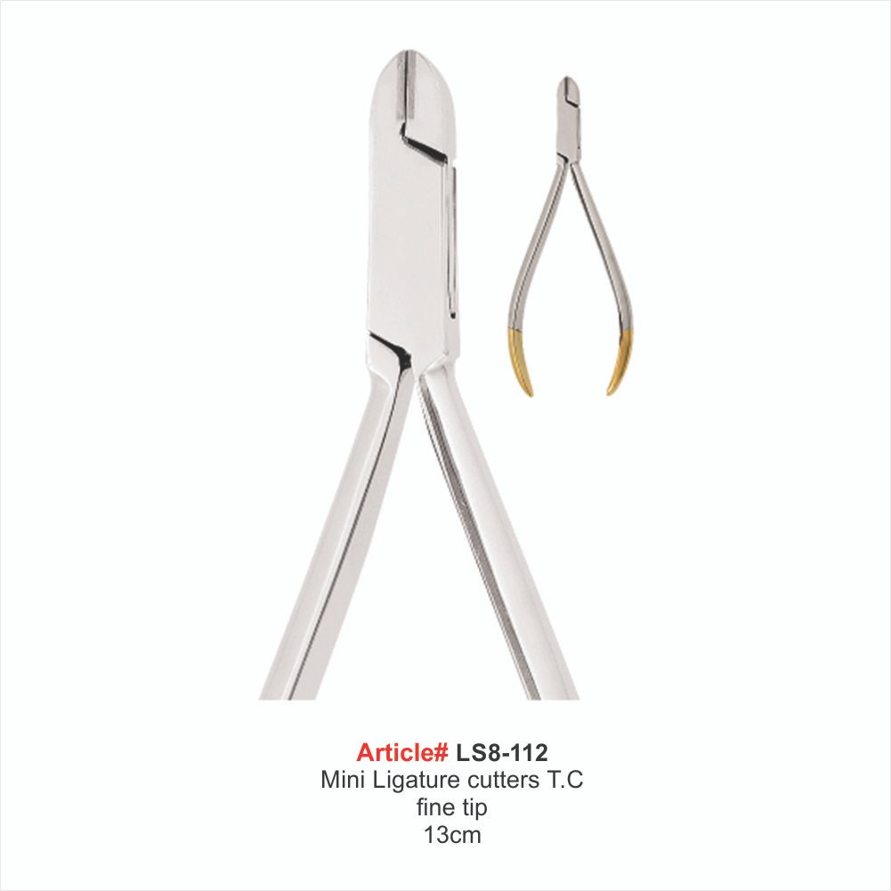 LS8-112 Mini Ligature cutters T.C fine tip 13cm - Image 1