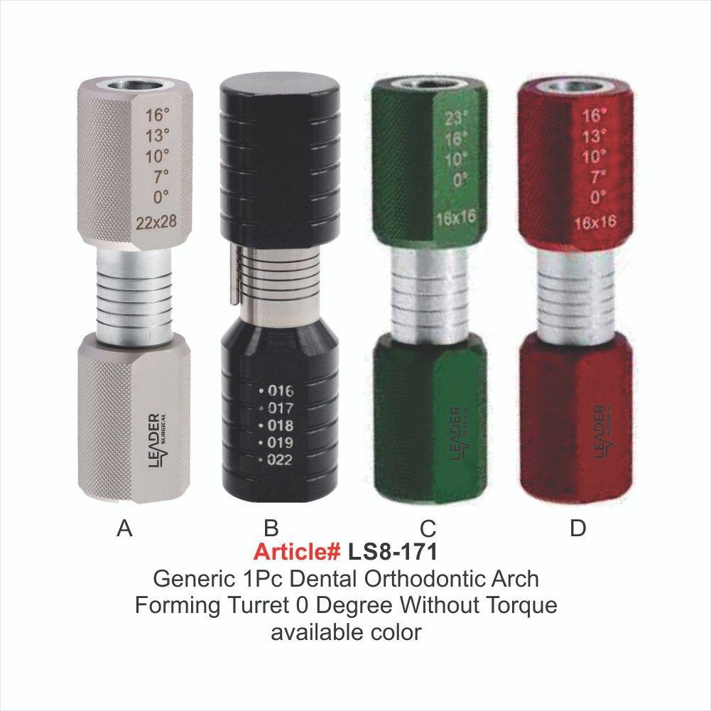 LS8-171 Generic 1Pc Dental Orthodontic Arch Forming Turret 0 Degree Without Torque - Image 1