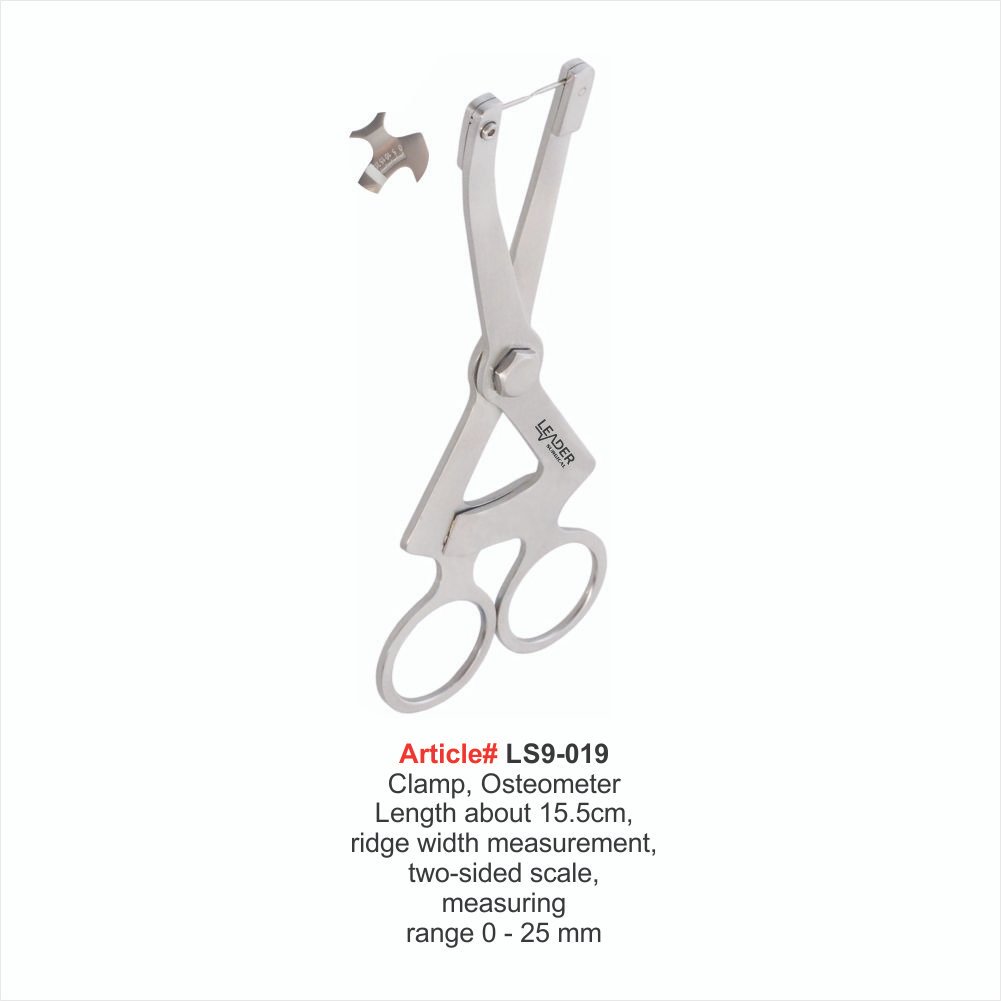 LS9-019 Clamp, Osteometer Length about 15.5cm, ridge width measurement, two-sided scale, measuring range 0-25 mm - Image 1