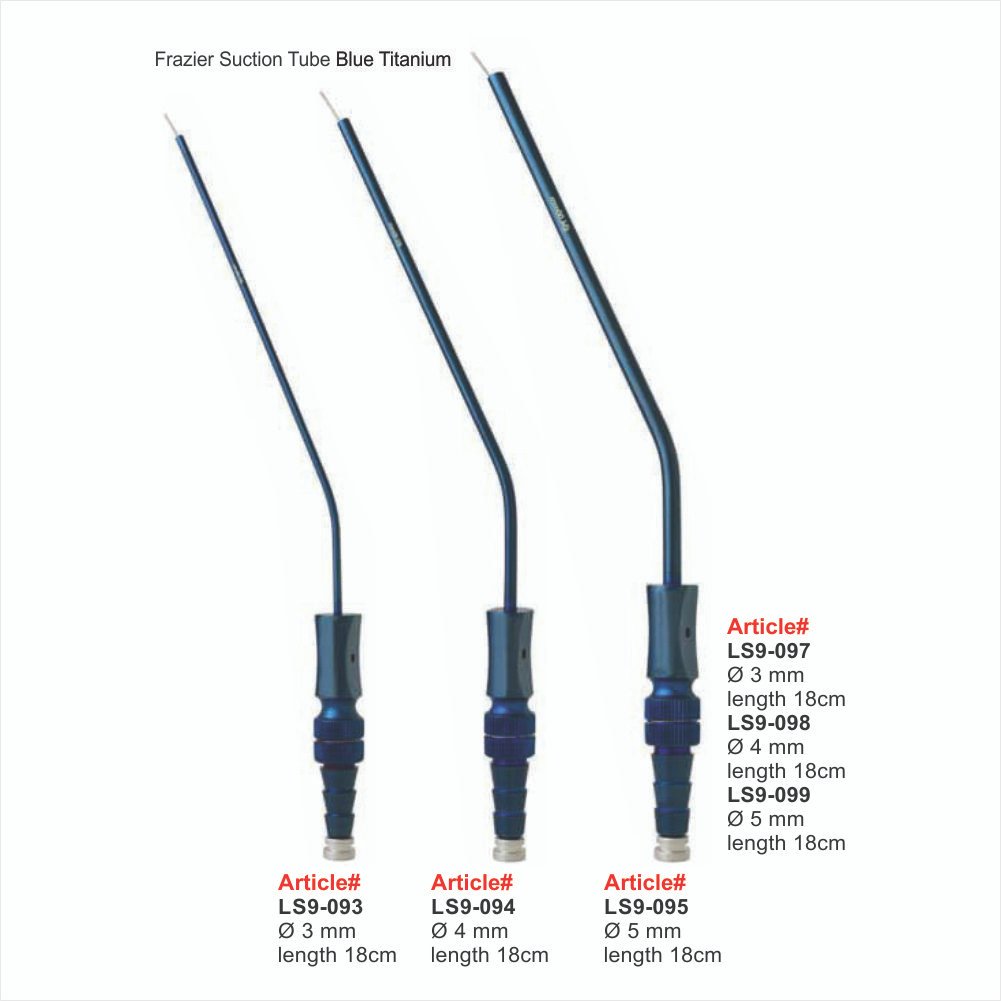 LS9-093 TO LS9-095 Frazier Suction Tube Blue Titanium - Image 1