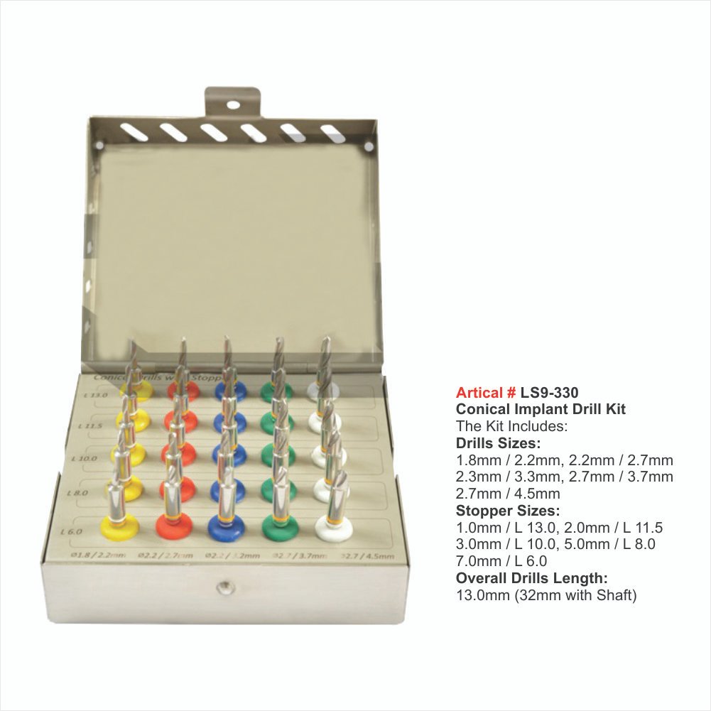 LS9-330 Conical Implant Drill Kit - Image 1
