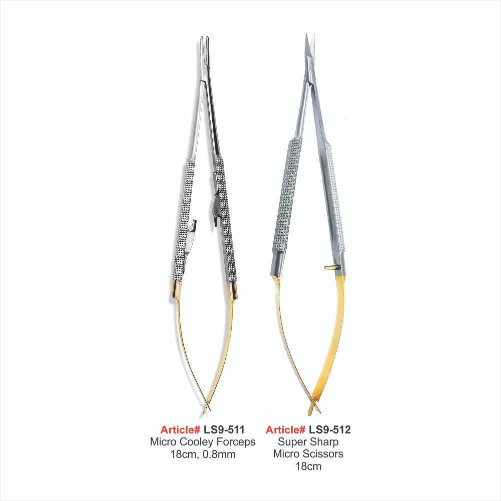LS9-511 TO LS9-512 Micro Cooley Forceps & Super Sharp Micro Scissors - Image 1