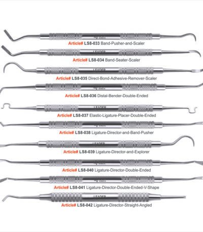 10Pcs Dental Band Seating Set made from premium German stainless steel for accurate orthodontic band placement and seating procedures